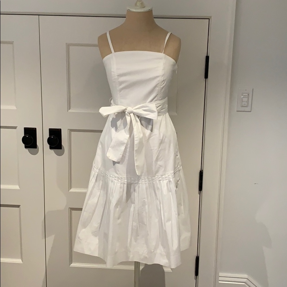 White midi dress